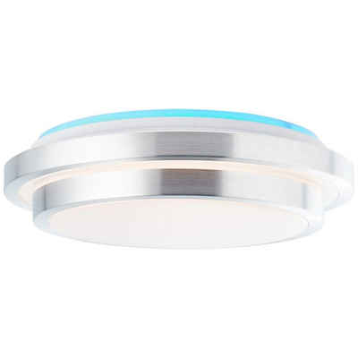 Brilliant Deckenleuchte Vilma, 3000-6500K, Lampe Vilma LED Deckenleuchte 41cm weiß-silber 1x 24W LED integriert