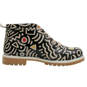 DOGO Abstract Outline black Bootsschuh Vegan