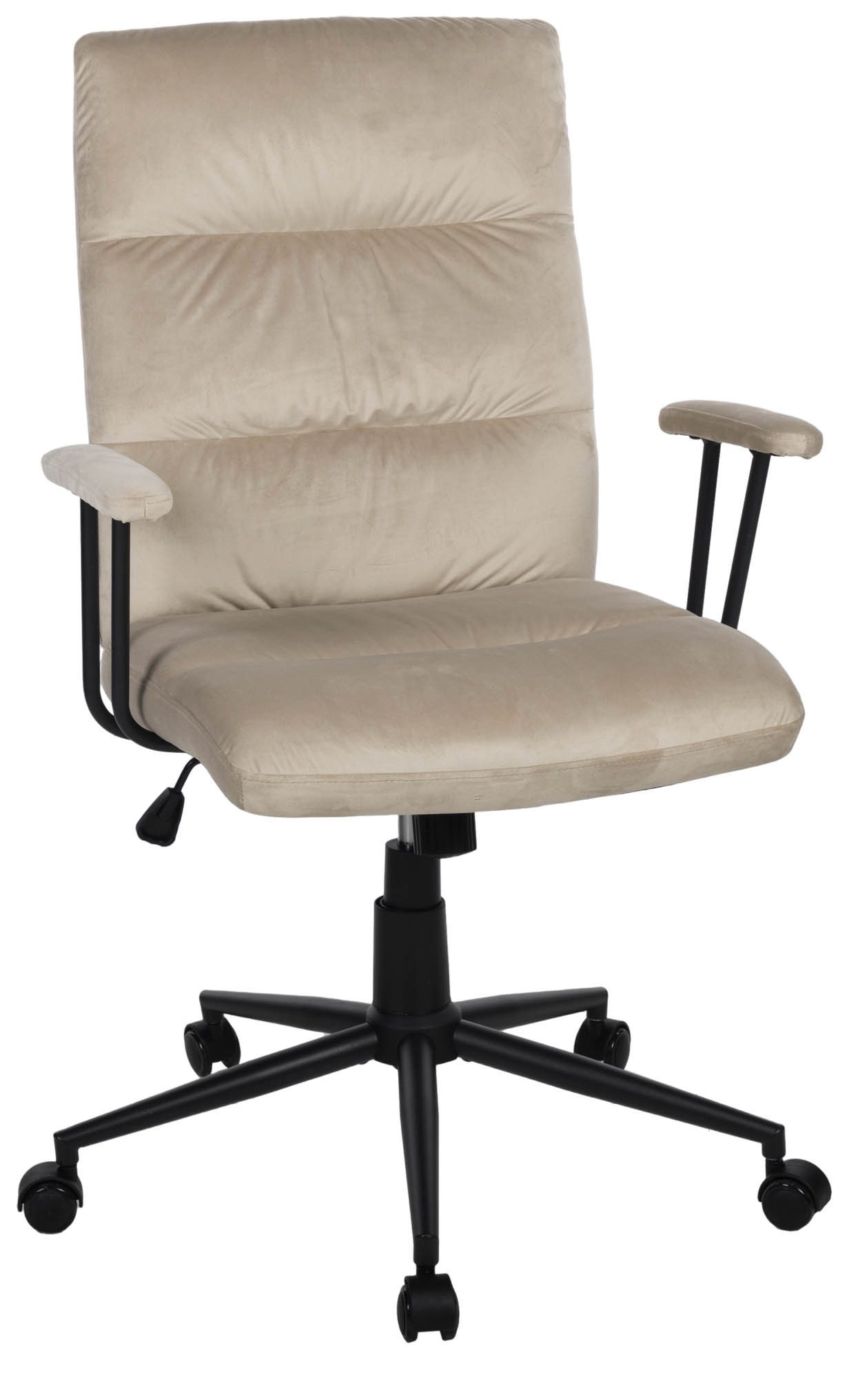 Duo Collection Bürostuhl Fina, ergonomischer Wippmechanik, sand, Velours - 57x103x57cm (BxHxT)