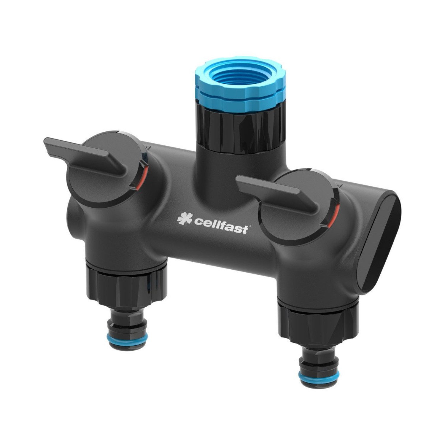 Cellfast Verteiler 53-220, 2 x Wasserverteiler am Hahn mit Ventilen