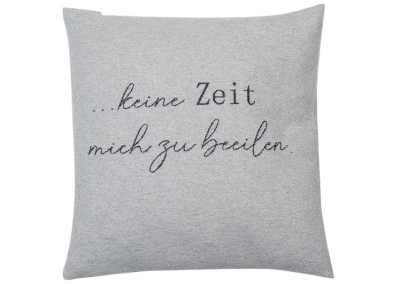 DAVID FUSSENEGGER Kissenhülle Silvretta 'keine Zeit...' 50 x 50 cm günstig online kaufen