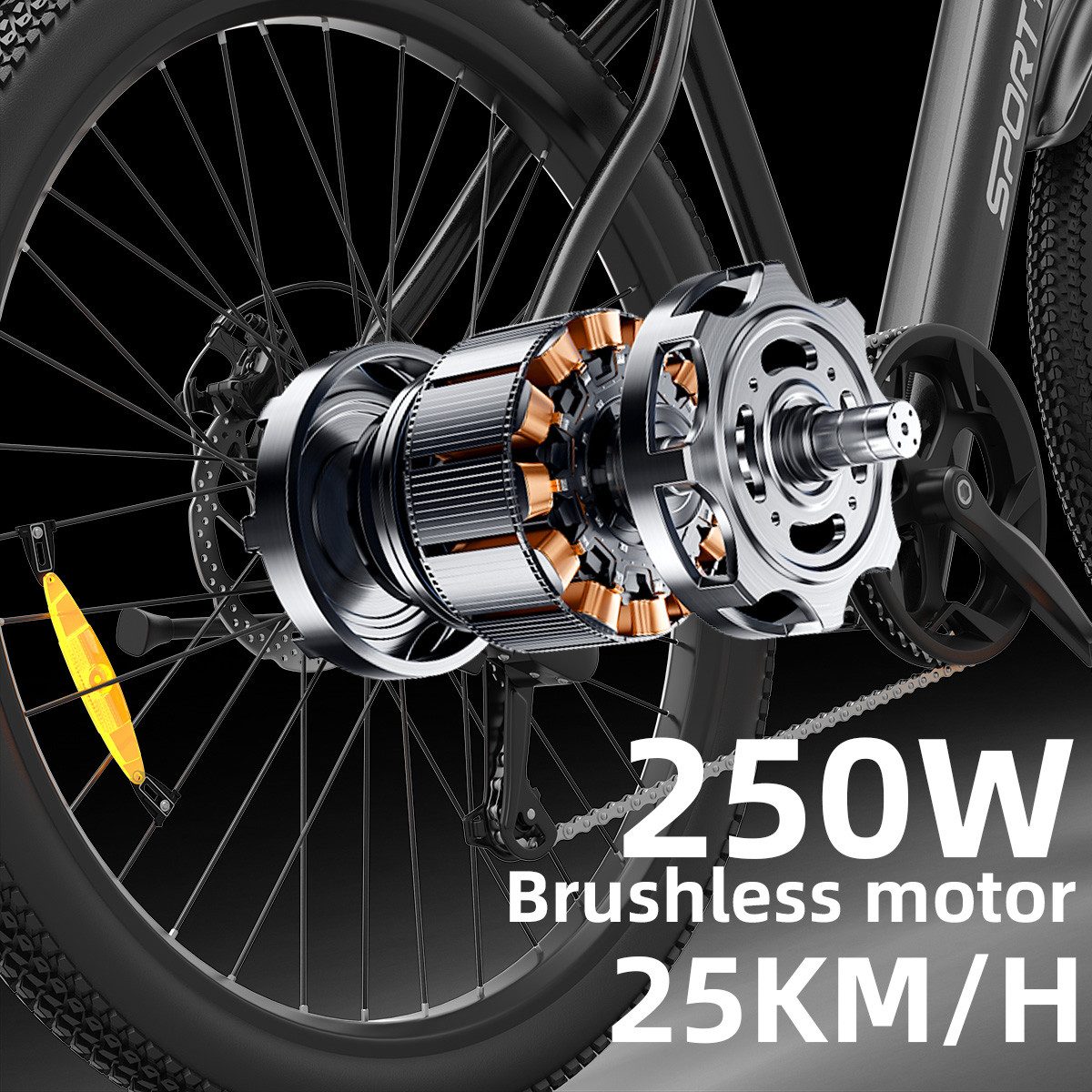 PixelPilot E-Bike Cityrad 26 Zoll Elektrofahrrad 48V 13Ah Akku, Shimano 7-Gang, Abnehmbarer Korb, 7 Gang, Nabenmotor, 624 Wh, (Packung)