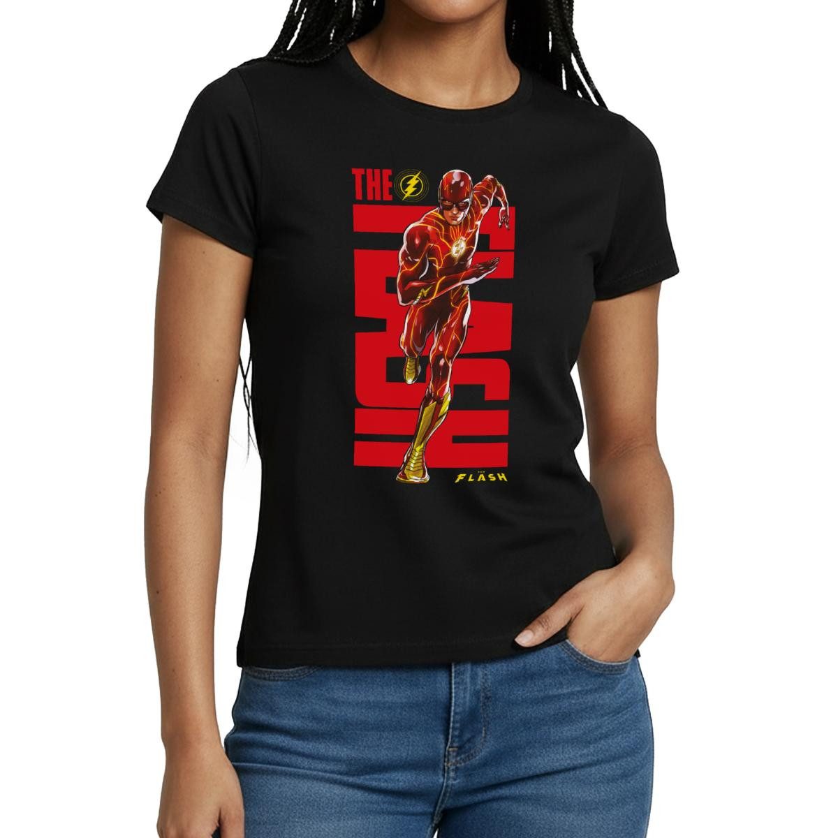 Spreadshirt T-Shirt The Flash Speedster Rotes Logo Frauen T-Shirt (1-tlg)