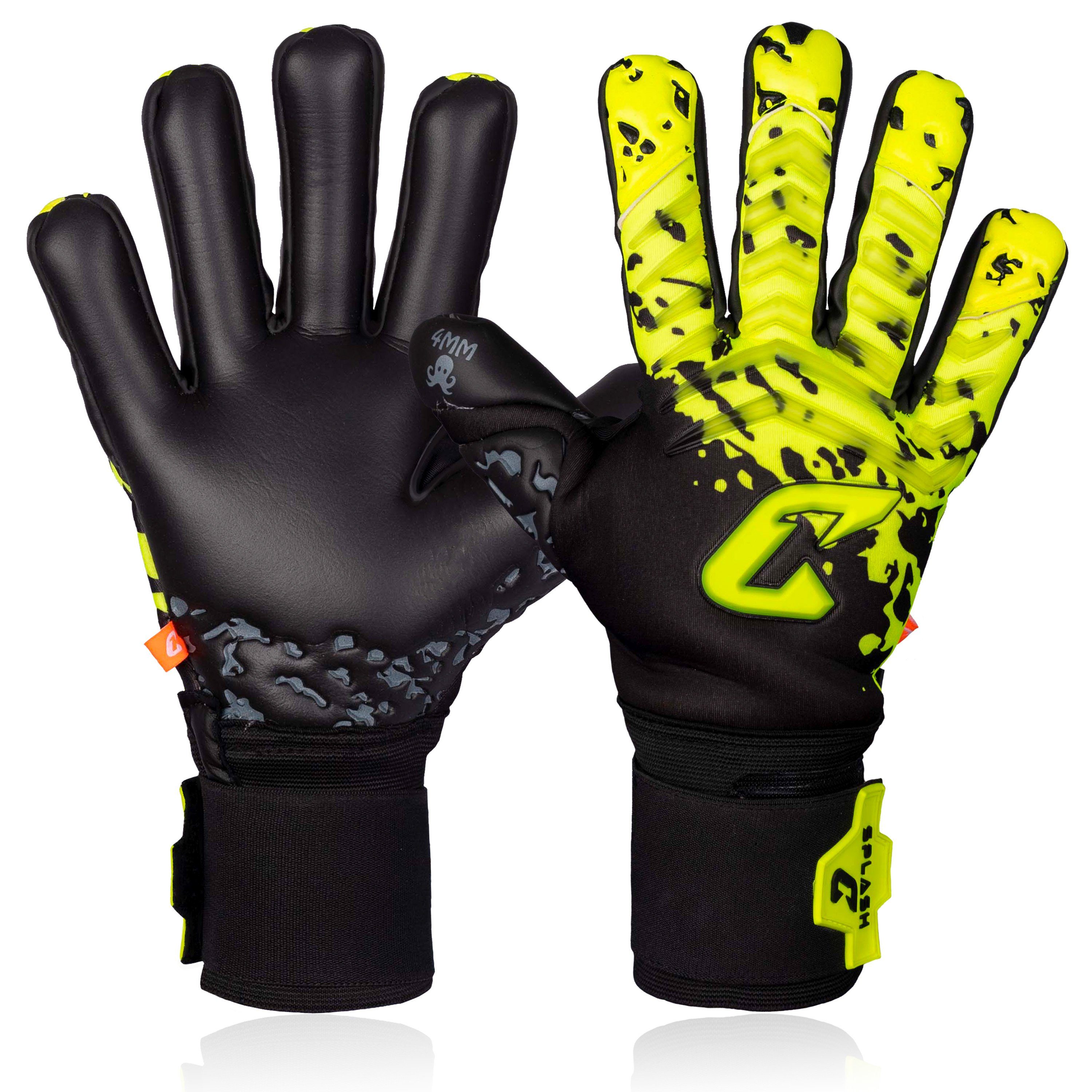 Walter Torwarthandschuhe 'Tiger' – Profi-Handschuhe Made In Italy Mit Schienen, 4 Mm Graphit Quarz Latex