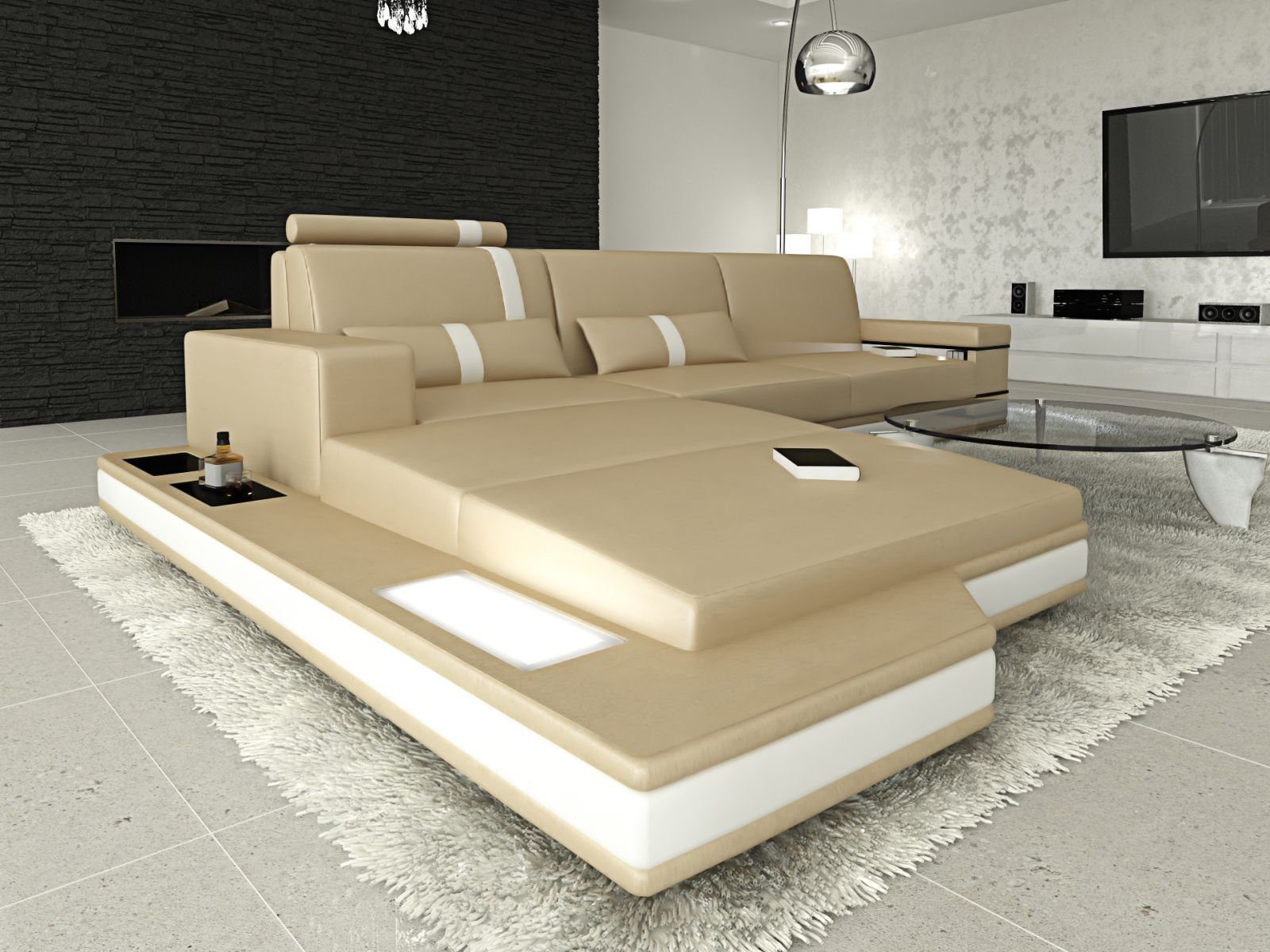 Sofa Dreams Ecksofa Ledercouch Leder Sofa günstig online kaufen
