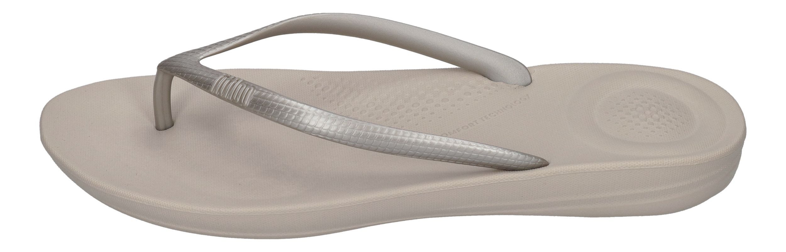 Fitflop IQUSHION ERGONOMIC FLIP E54 Zehentrenner Silver – Bild 2 von 5