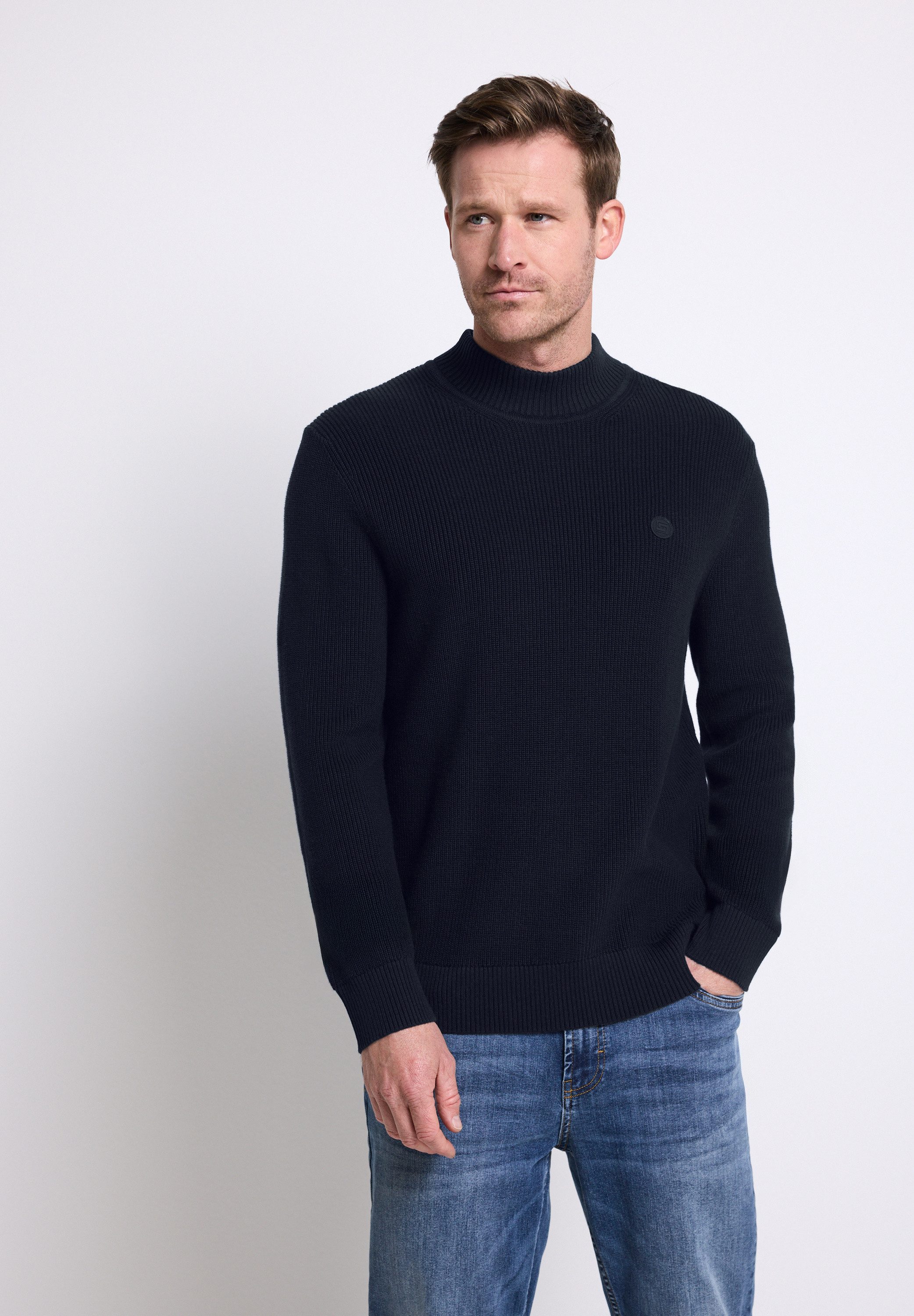 STREET ONE MEN Strickpullover aus reiner günstig online kaufen