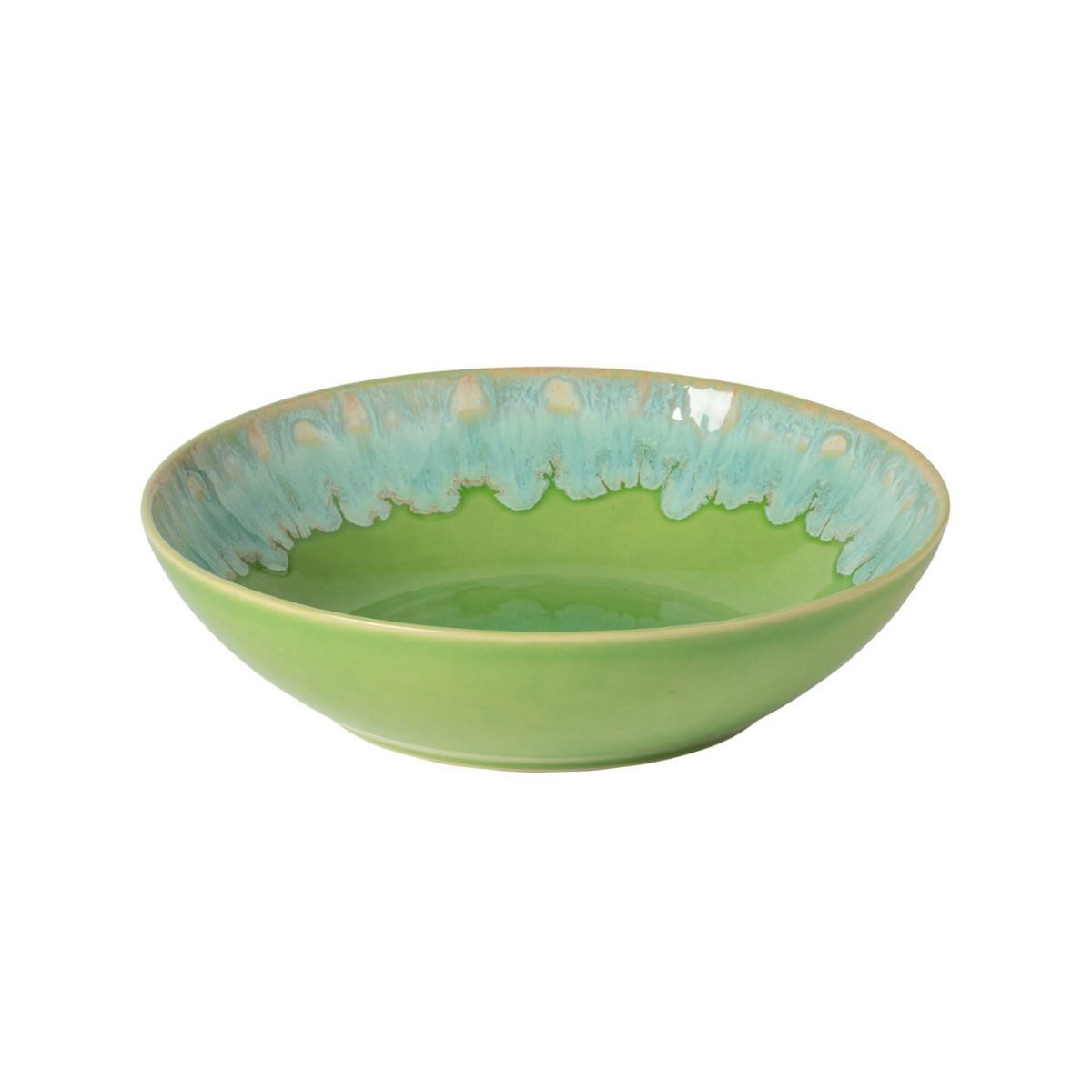 Costa Nova Suppenteller Taormina Lime Green, Teller für Suppe oder Pasta, 21,5 cm, Casafina, (1 St), Hohe Brenntemperaturen, porenfrei hygienisch, wärmeschockbeständig