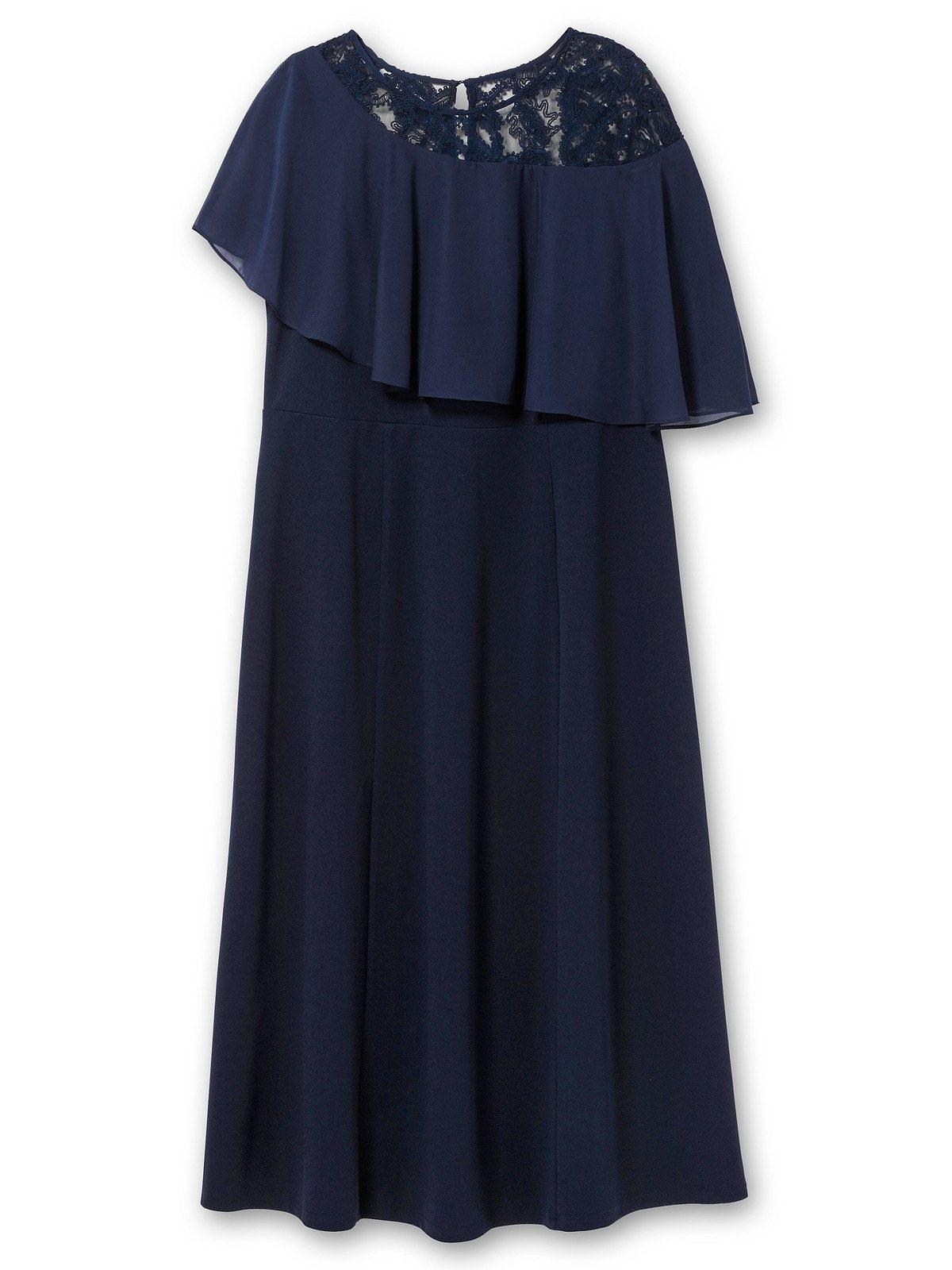 Sheego Abendkleid Große Größen mit Cape aus Spitze, in Midilänge