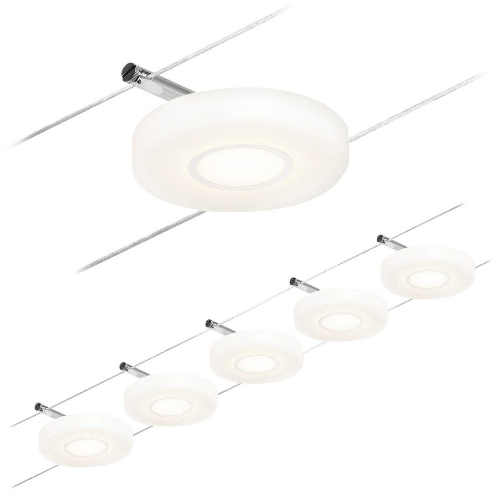 Paulmann Deckenleuchte Paulmann 94426 Seil-Komplettsystem LED Chrom (matt), Chrom