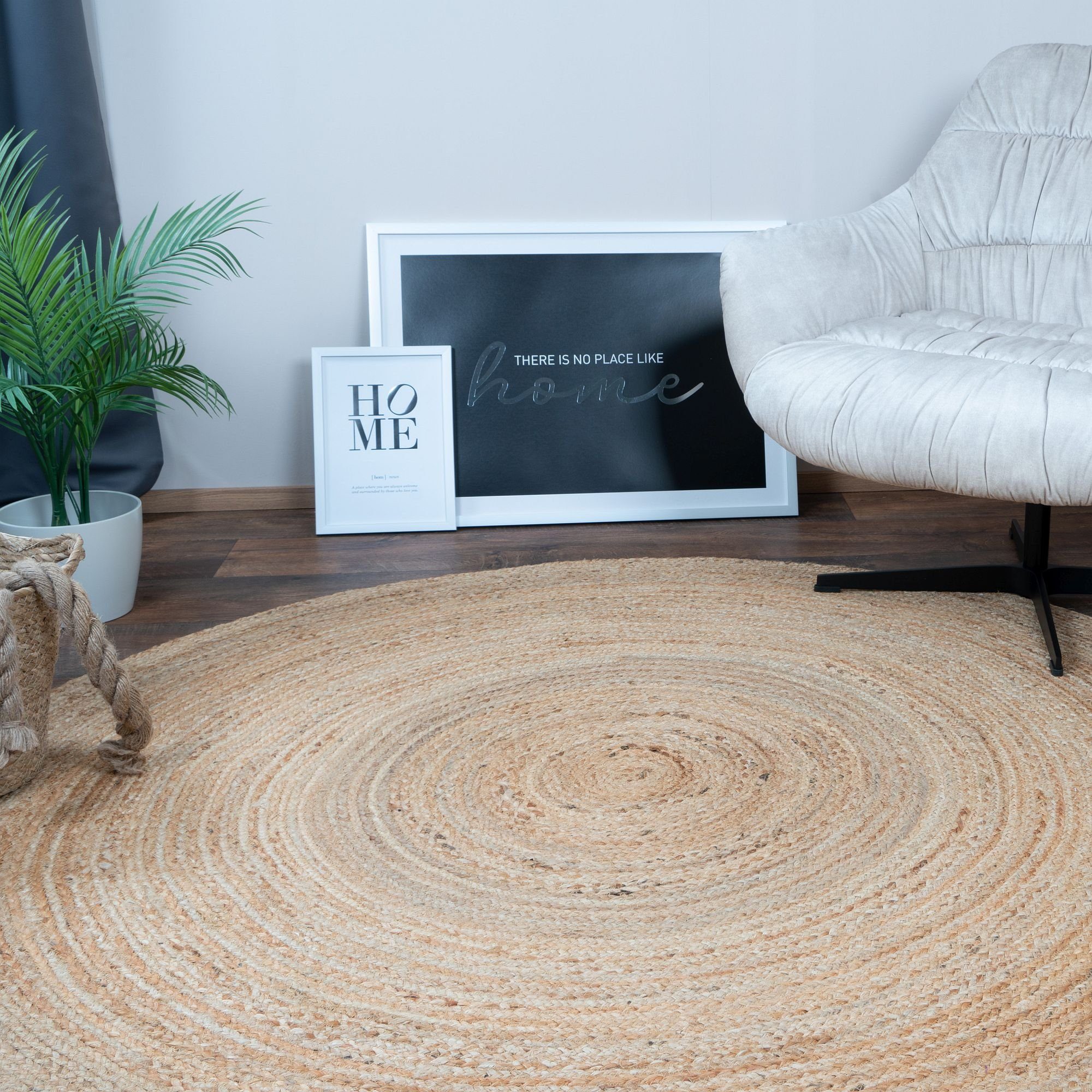 Consilio Concept Teppich JUTOS Wohnzimmer Teppich Natur Beige Jute Boho Lan günstig online kaufen