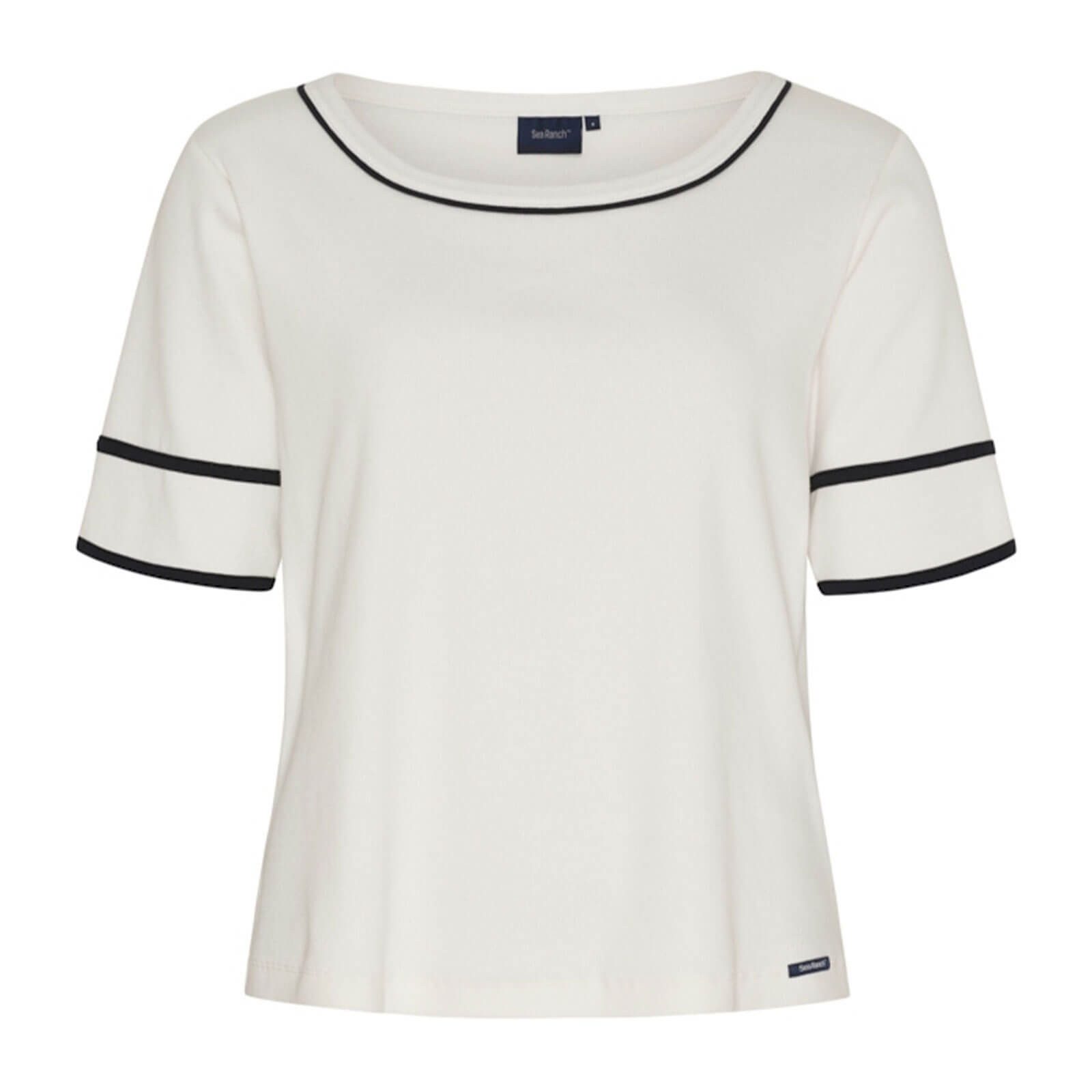 Sea Ranch T-Shirt Marita Damen T-Shirt Marita mit Absetzungen - Kurzarm-Shirt mit Rundhals