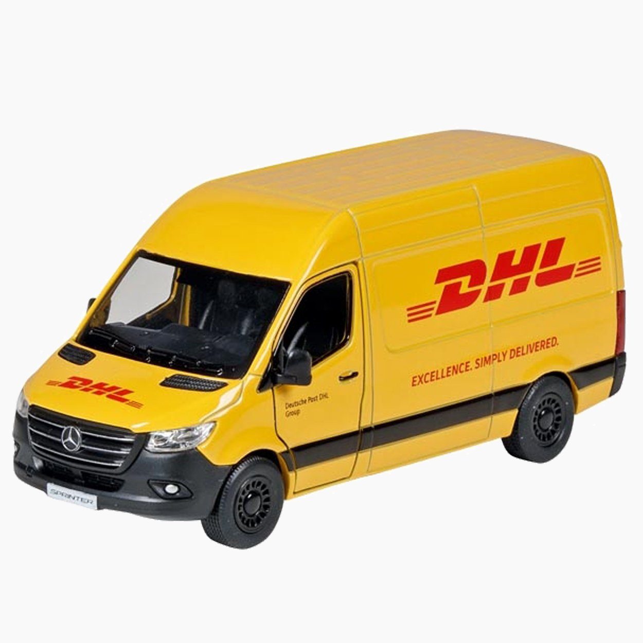 goki Spielzeug-Auto Mercedes Benz Sprinter DHL, mit Rückzugmotor