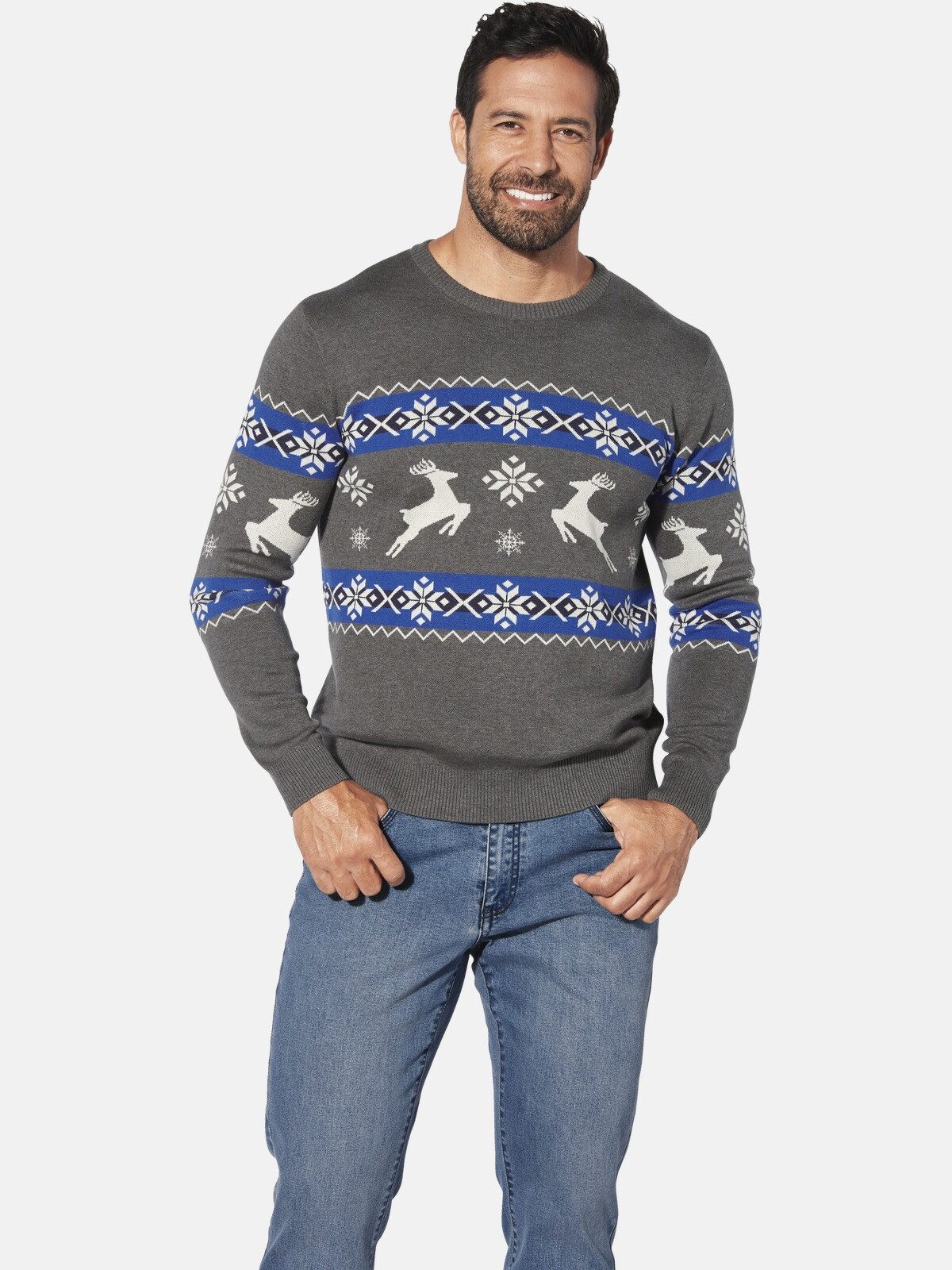 Jan Vanderstorm Strickpullover TORE mit Wintermotiv günstig online kaufen