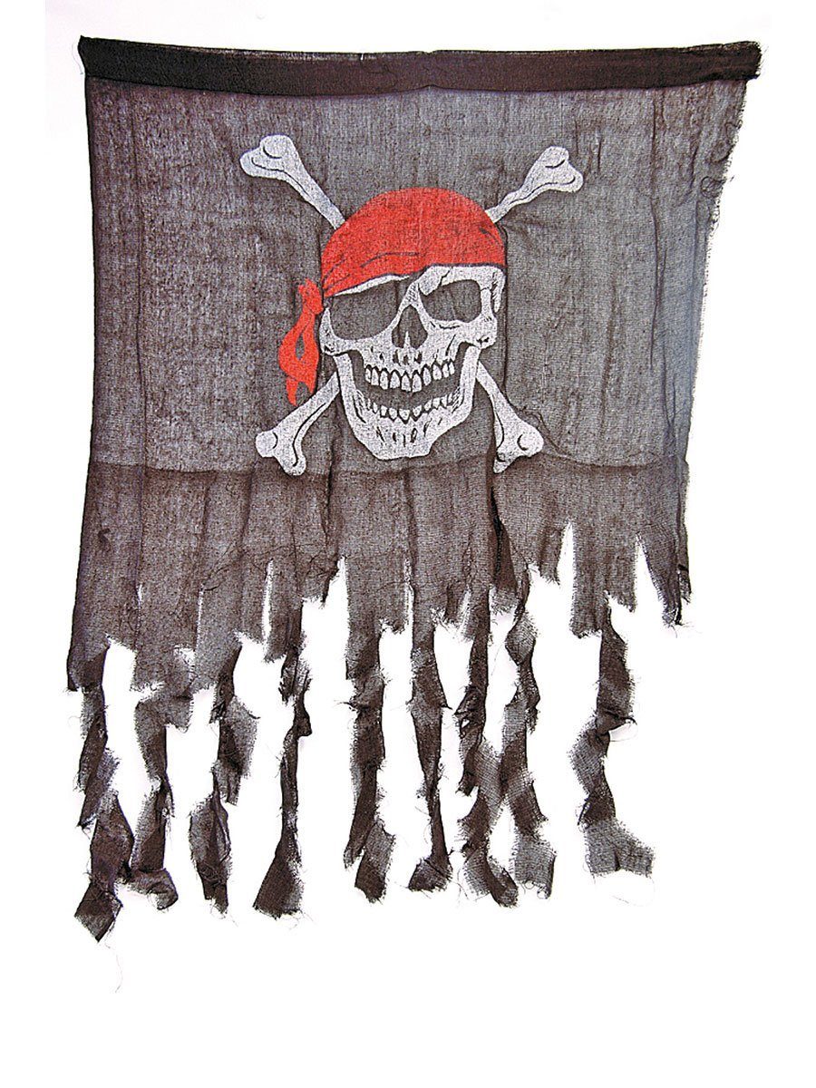 Metamorph Dekoobjekt Zerfledderte Piratenflagge