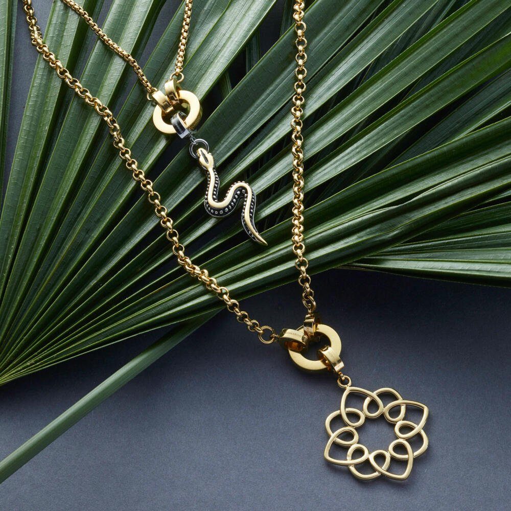 LEONARDO Edelstahlkette Paola gold Clip ...