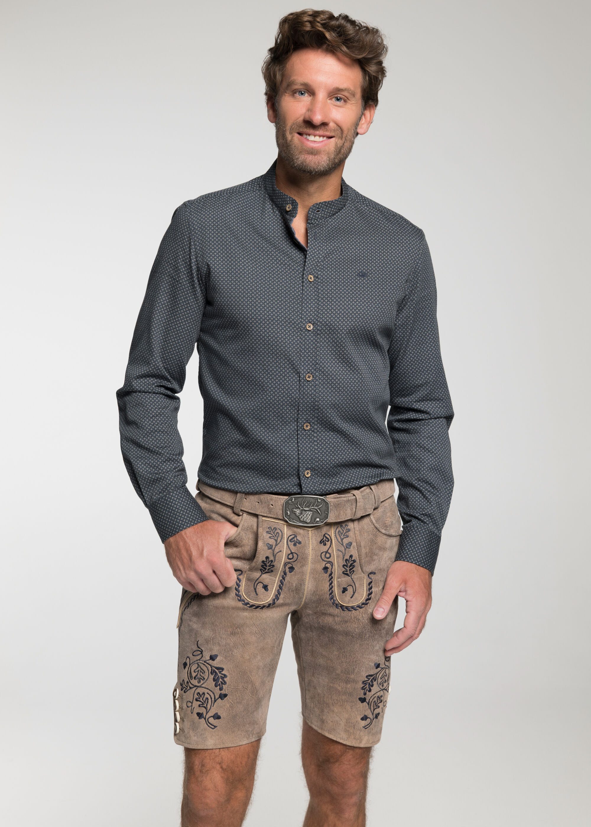 Spieth & Wensky Trachtenhemd Greding mit Stehkragen günstig online kaufen