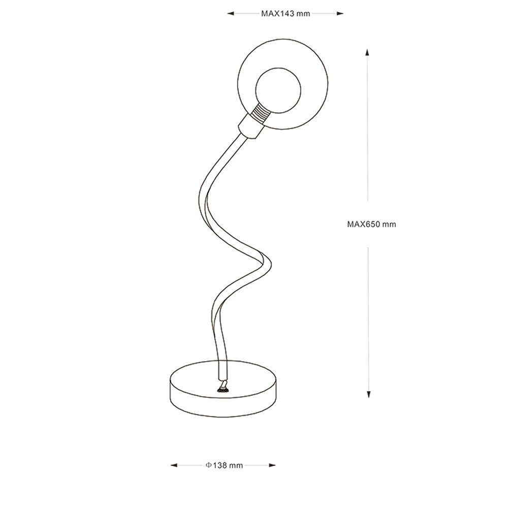 etc-shop Tischleuchte, LED inklusive, Lampe Tischleuchte Leuchtmittel Stehlampe Schreibtisch LED Warmweiß,