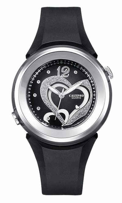 CALYPSO WATCHES Quarzuhr K5576/6, Armbanduhr, Damenuhr, mit Herzmotiv
