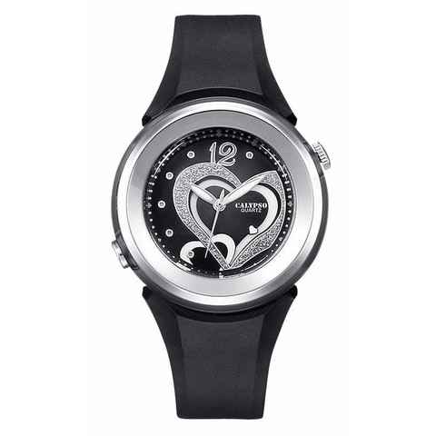 CALYPSO WATCHES Quarzuhr K5576/6, Armbanduhr, Damenuhr, mit Herzmotiv