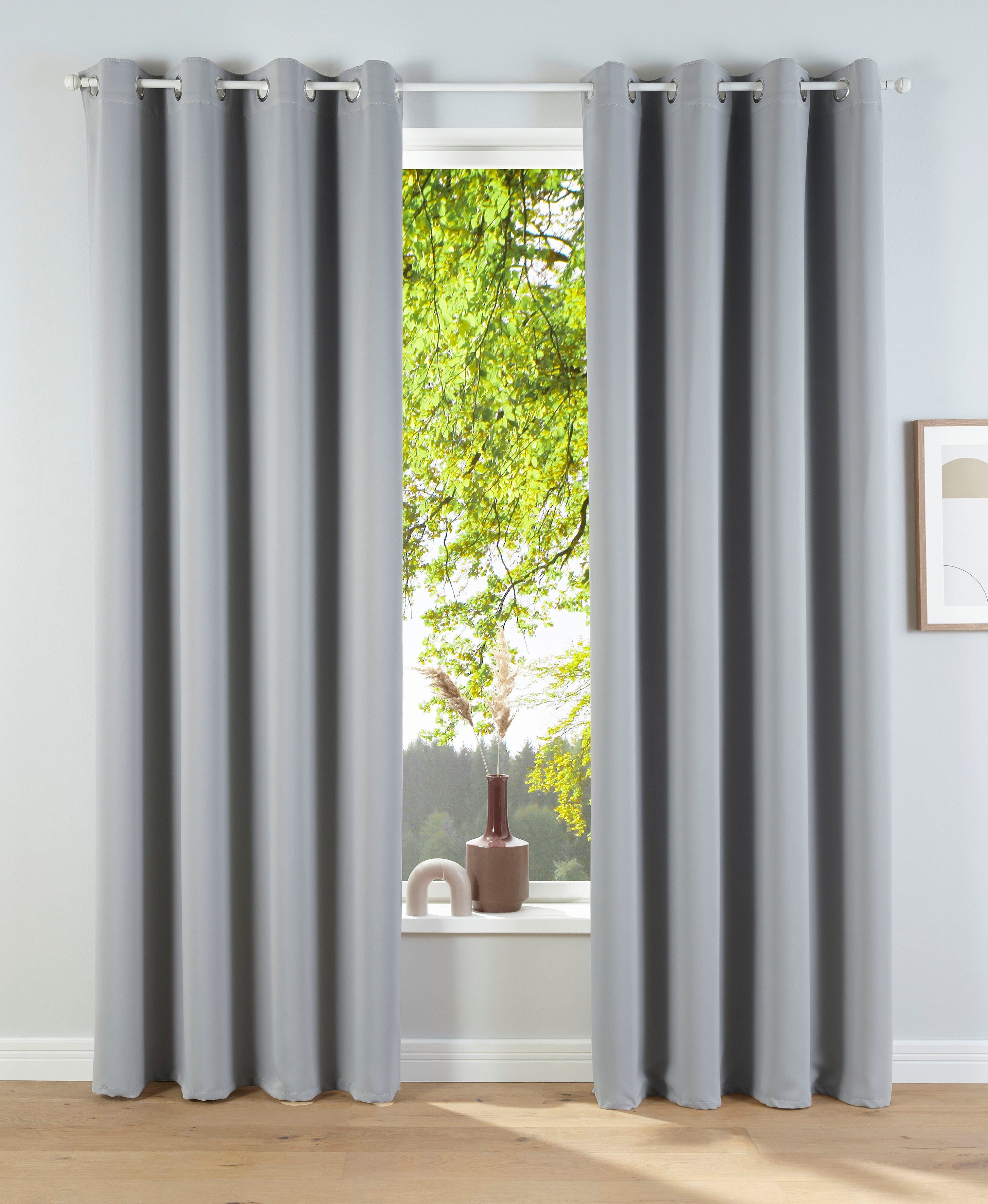 my home Verdunkelungsvorhang Solana (2 St), Ösen, verdunkelnd, 2-er Set, Br günstig online kaufen