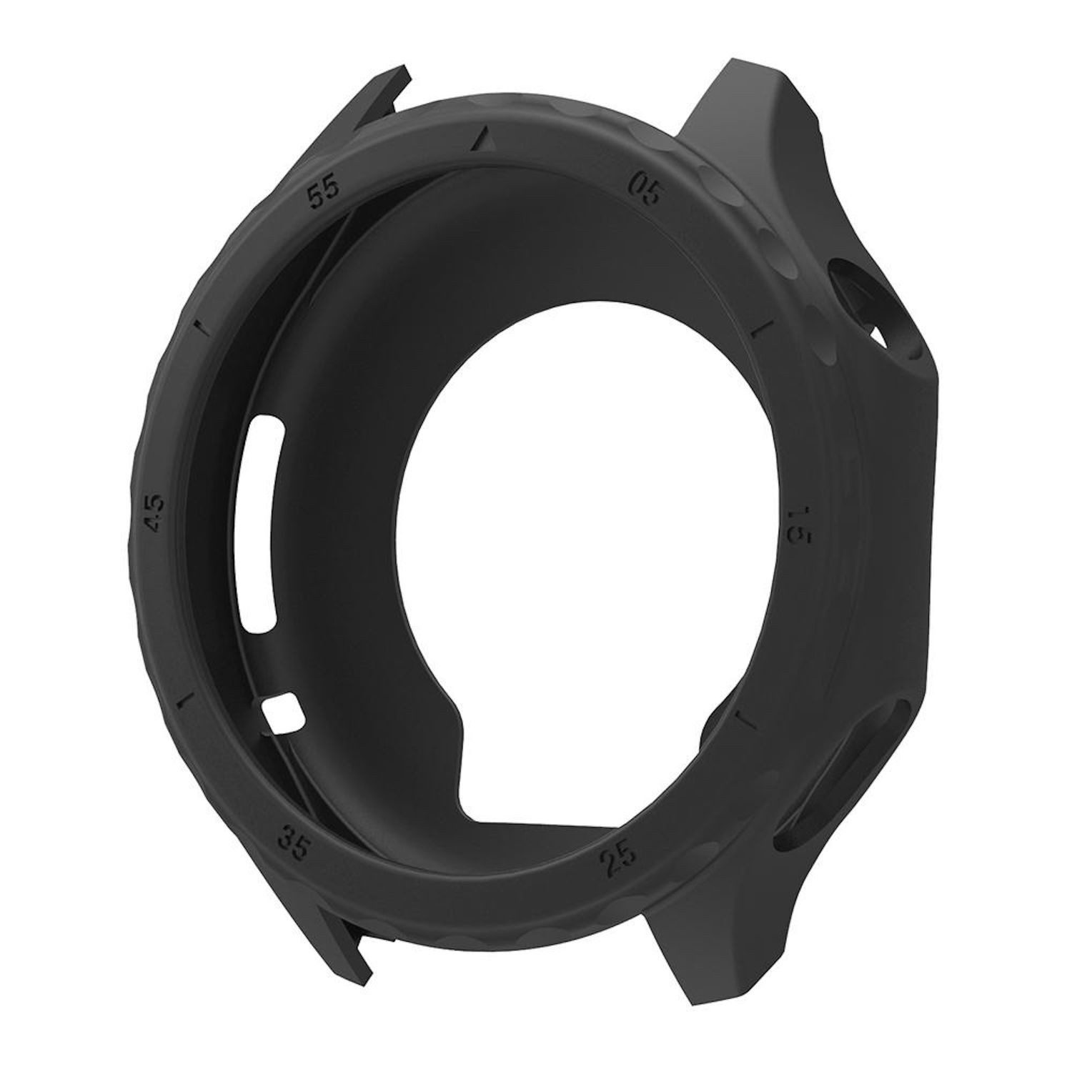 Wigento Smartwatch-Hülle Für OPPO Watch X2 Soft Silikon Watch Schutz Gehäuse Hülle Schwarz, Flexible Silikonhülle mit präzisen Aussparungen