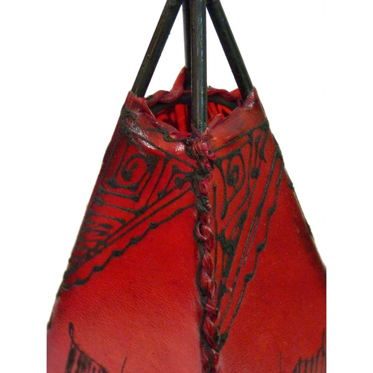 Rot Orient Leuchtmittel, Stehlampe Warmweiß, SIMANDRA 35-38 cm, Handgefertigt Tissir Ambilight, ohne