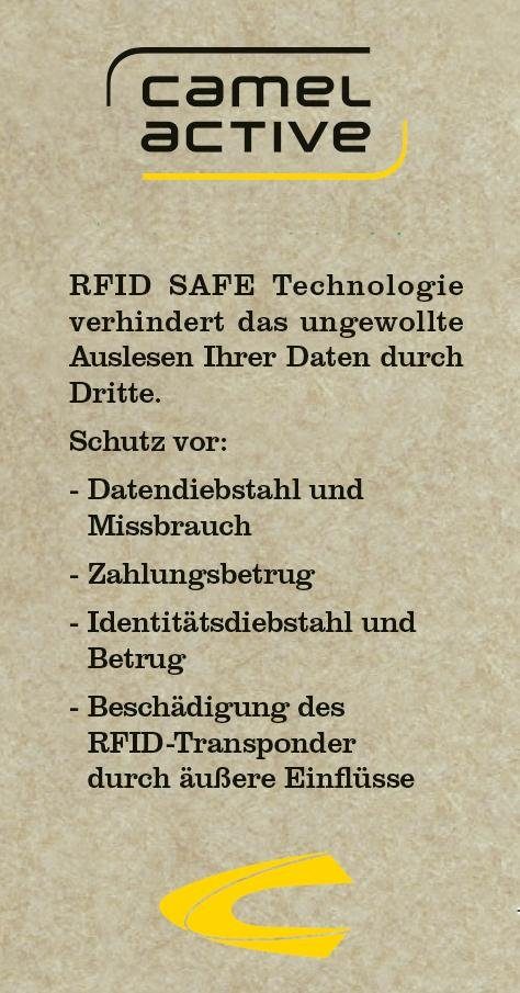 camel active Geldbörse Atlanta, aus besonders weichem Leder mit RFID Schutz