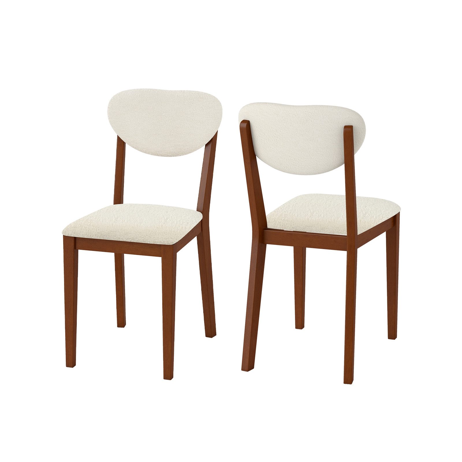 COSTWAY Esszimmerstuhl (2 St), Küchenstühle mit gepolsterter Sitz & Rückenl günstig online kaufen