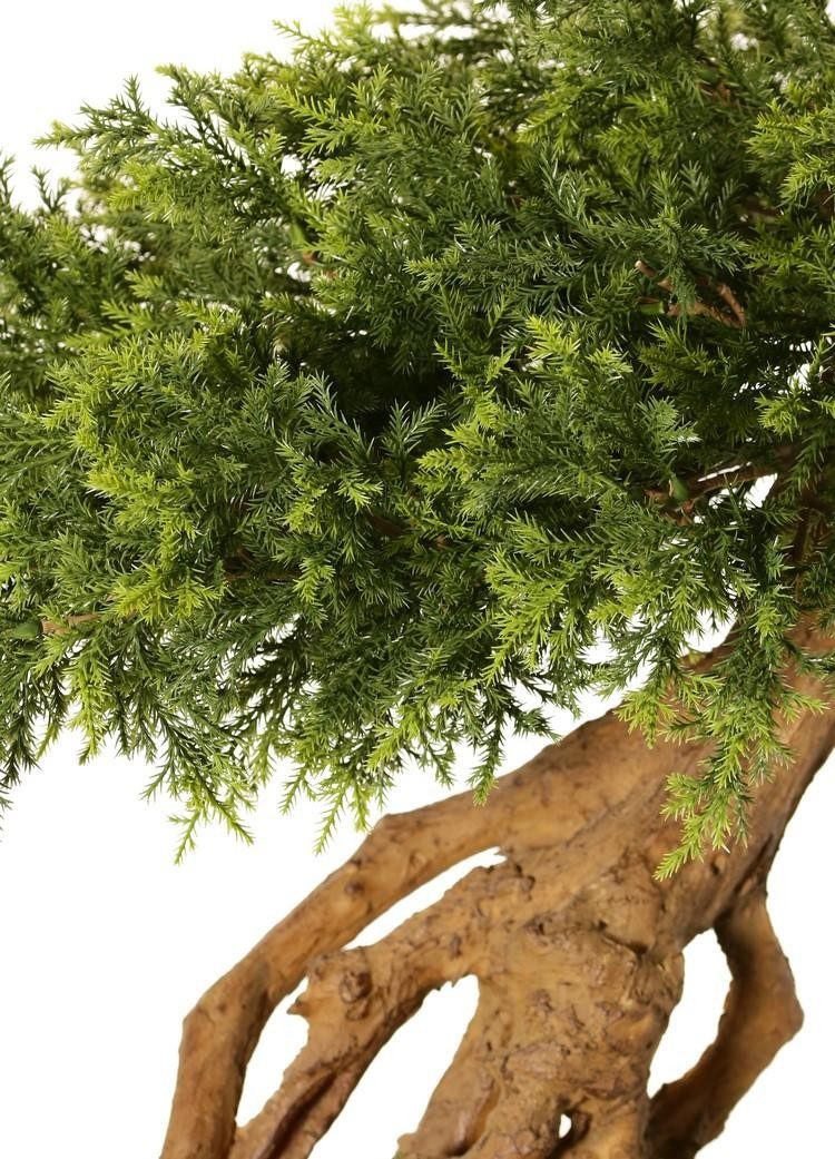 Kunstbonsai Plastik Wacholder Bonsai LORITIS in Steinschale, 55cm Wacholder, artplants