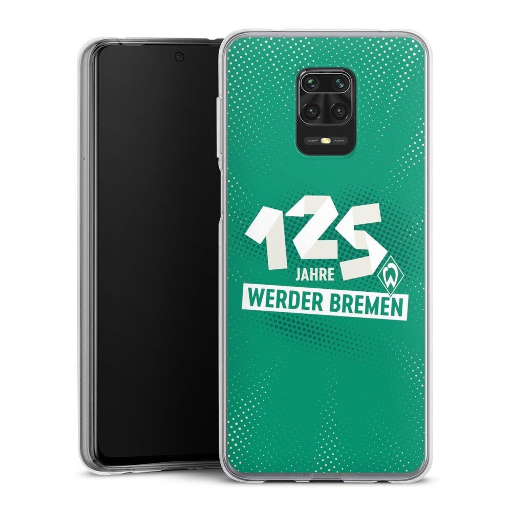 DeinDesign Handyhülle 125 Jahre Werder Bremen Offizielles Lizenzprodukt, Xiaomi Redmi Note 9 Pro Silikon Hülle Bumper Case Handy Schutzhülle