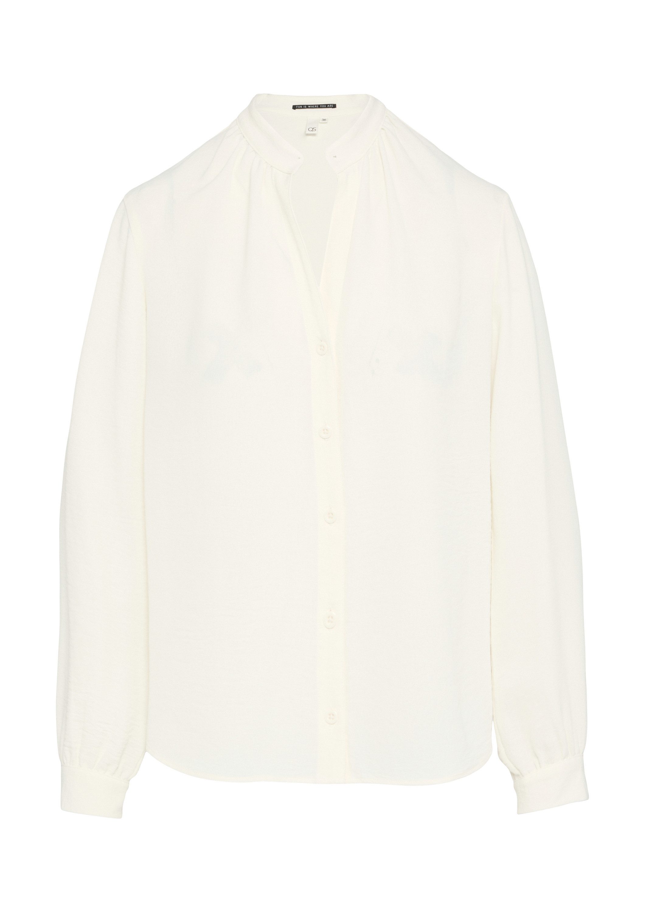 QS Langarmbluse Bluse Durchgeknöpfte Bluse aus Crêpe günstig online kaufen