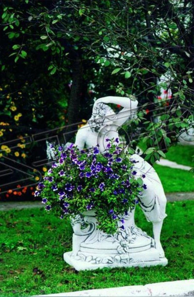 Topf JVmoebel Blumen Garten Blumenkästen Blumentopf Statue Skulptur Blumentöpfe Kübel