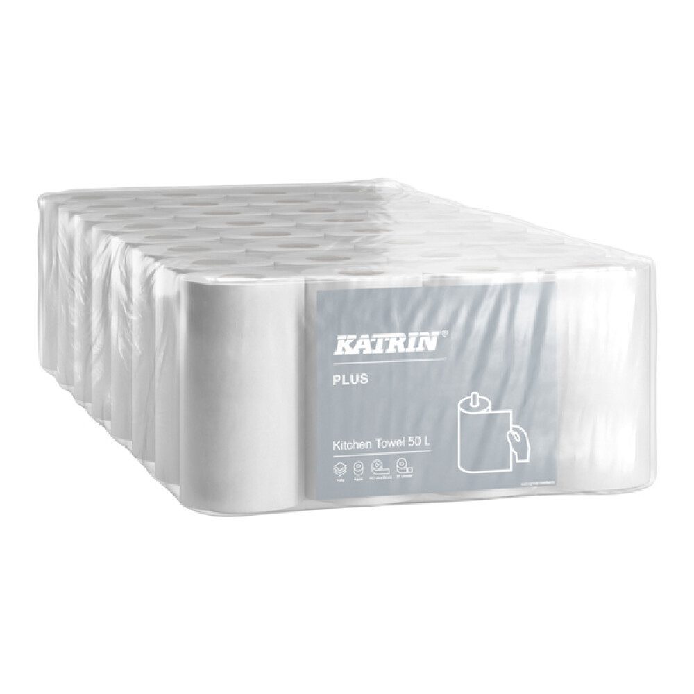 Generic Papiertuchspender KATRIN Küchenrollen PLUS 3-lagig, 32 Rollen, (1-tlg)