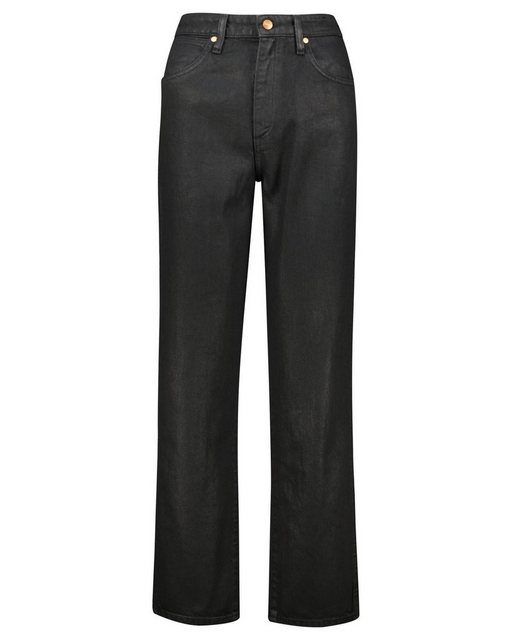 Wrangler 5-Pocket-Jeans Damen Jeans BARREL COATED BLACK Mom Straight Fit (1-tlg)-Wrangler 1