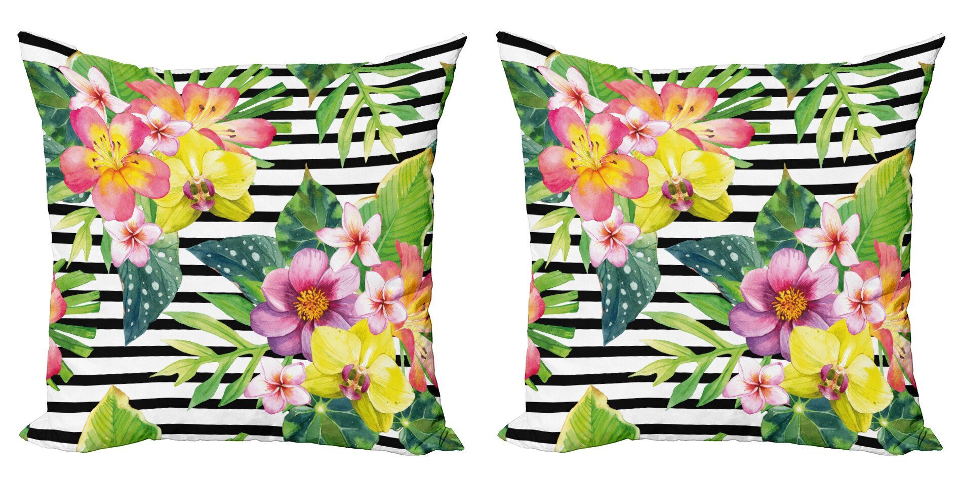 Kissenbezüge Modern Accent Doppelseitiger Digitaldruck, Abakuhaus (2 Stück), Blumen Verschiedene Blumen Blumenstrauß