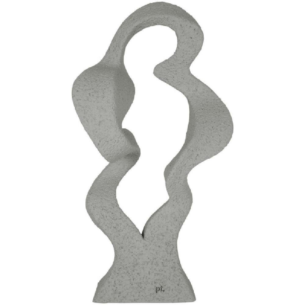Present Time Dekoobjekt Statue Abstract Art Wave Polyresin Warm Grey