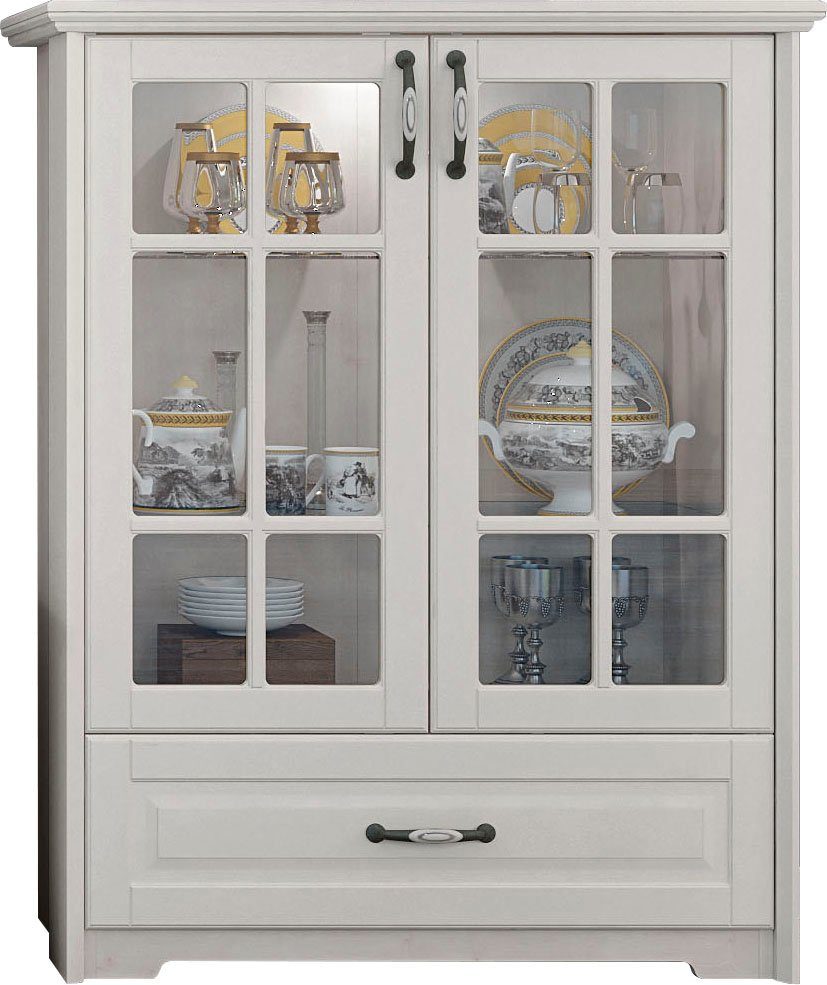 Tür Soft-Close-Funktion und UV Evergreen Home affaire Vitrine lackiert, mit Sicherheitsglas