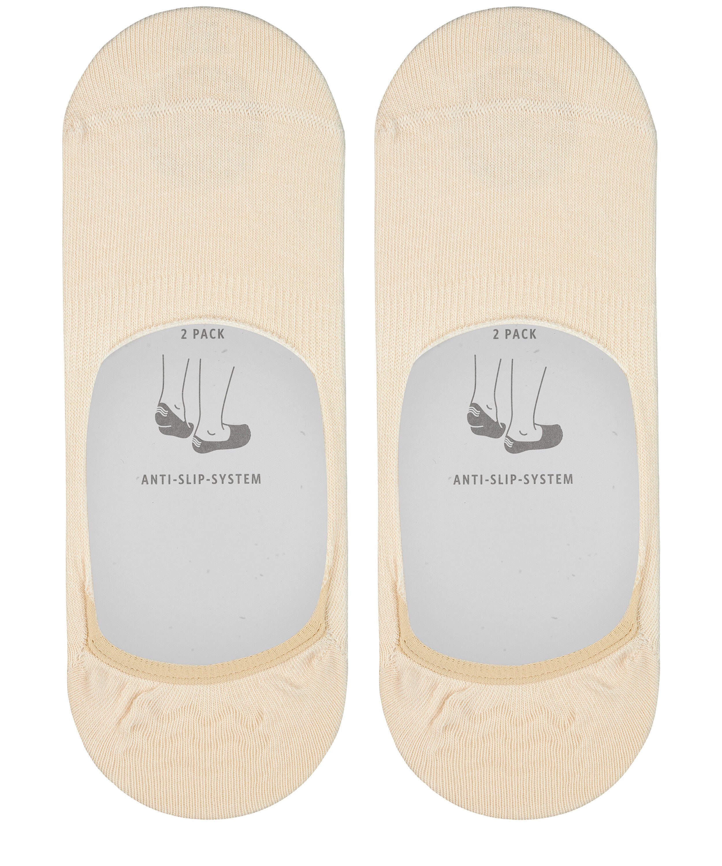 Esprit Füßlinge Basic Uni 2-Pack Füßlinge (2-Paar) aus hautschmeichelnder Baumwolle