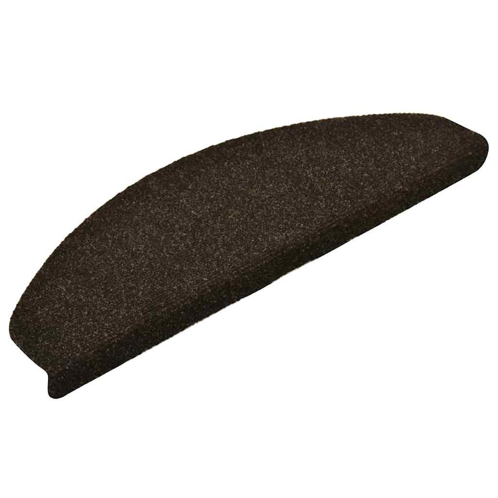 vidaXL Stufenmatte Stufenmatten Selbstklebend 10 Stk. 65x21x4 cm Dunkelbraun Halbrund Gro, Andere, Höhe: 4 mm
