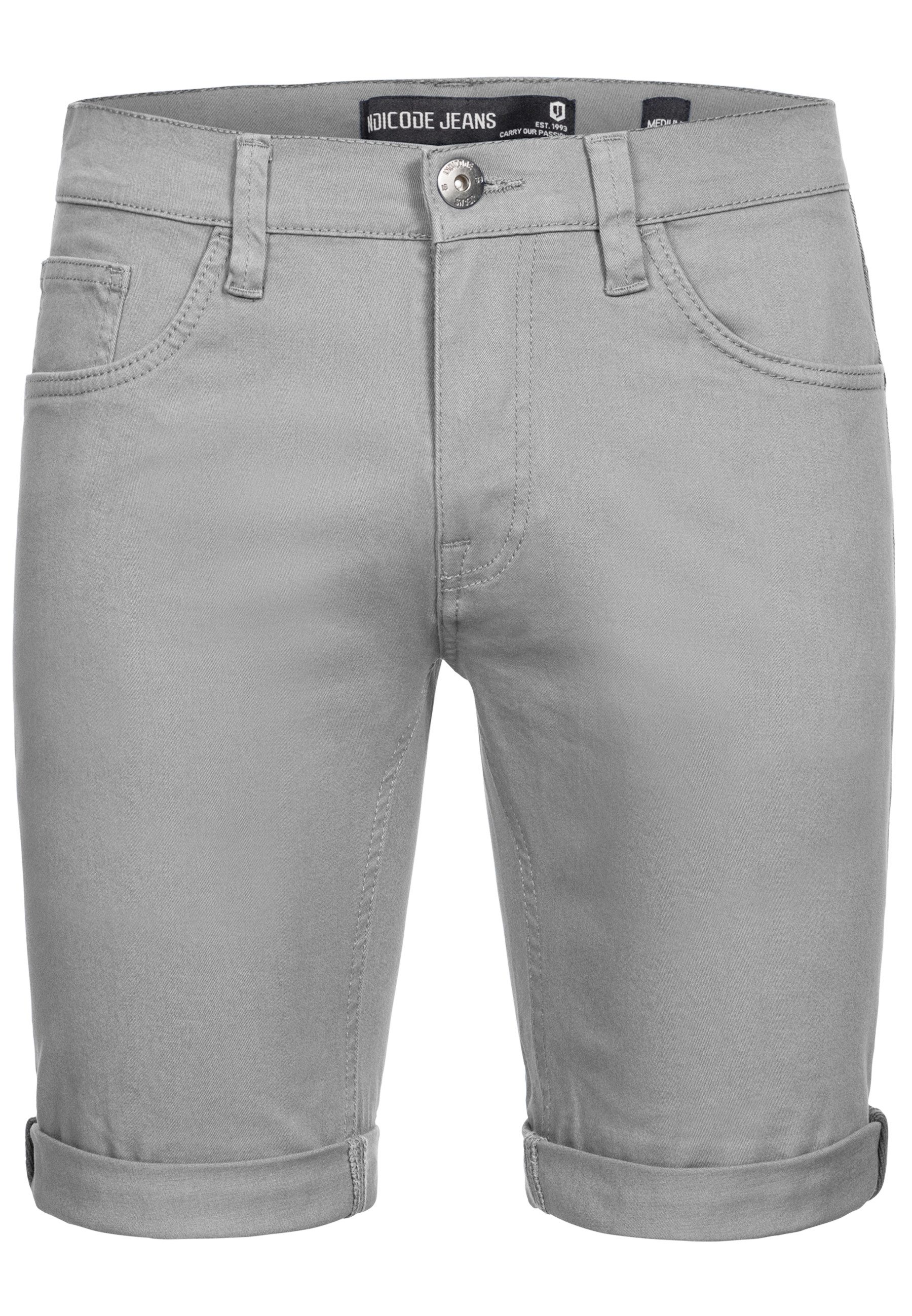Indicode Jeansshorts Villeurbanne aus elastischer Bauwoll-Qualität günstig online kaufen