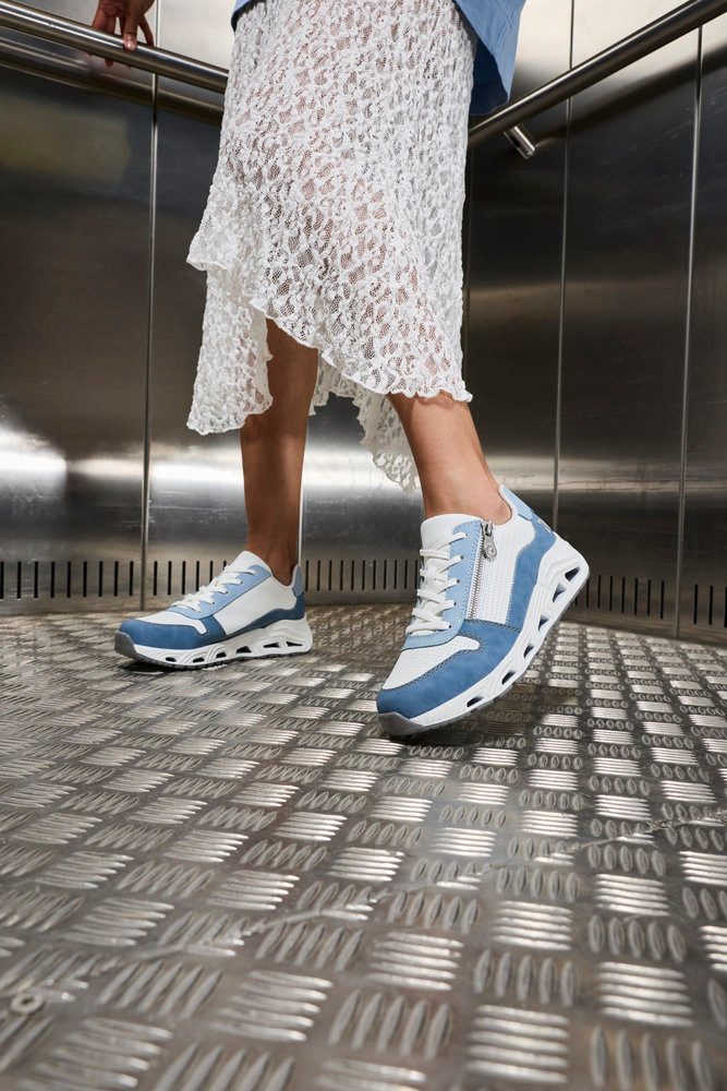 Rieker Sport Keilsneaker Schnürschuh, Halbschuh, Freizeitsneaker mit Reißverschluss