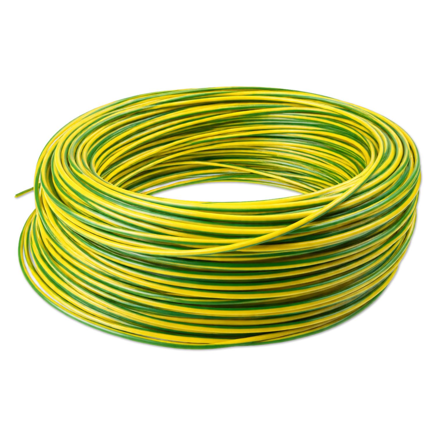 Impulse Innovation Kabel, 1-Adrig, H05V-K, 1x0,75mm², Grün-Gelb, Meterware Stromkabel