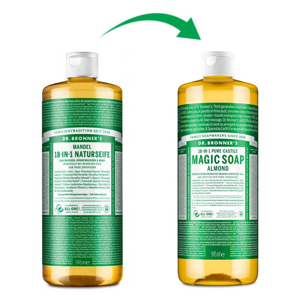 Dr. Bronners Flüssigseife Mandel - Magic Soap 945ml 2er Pack