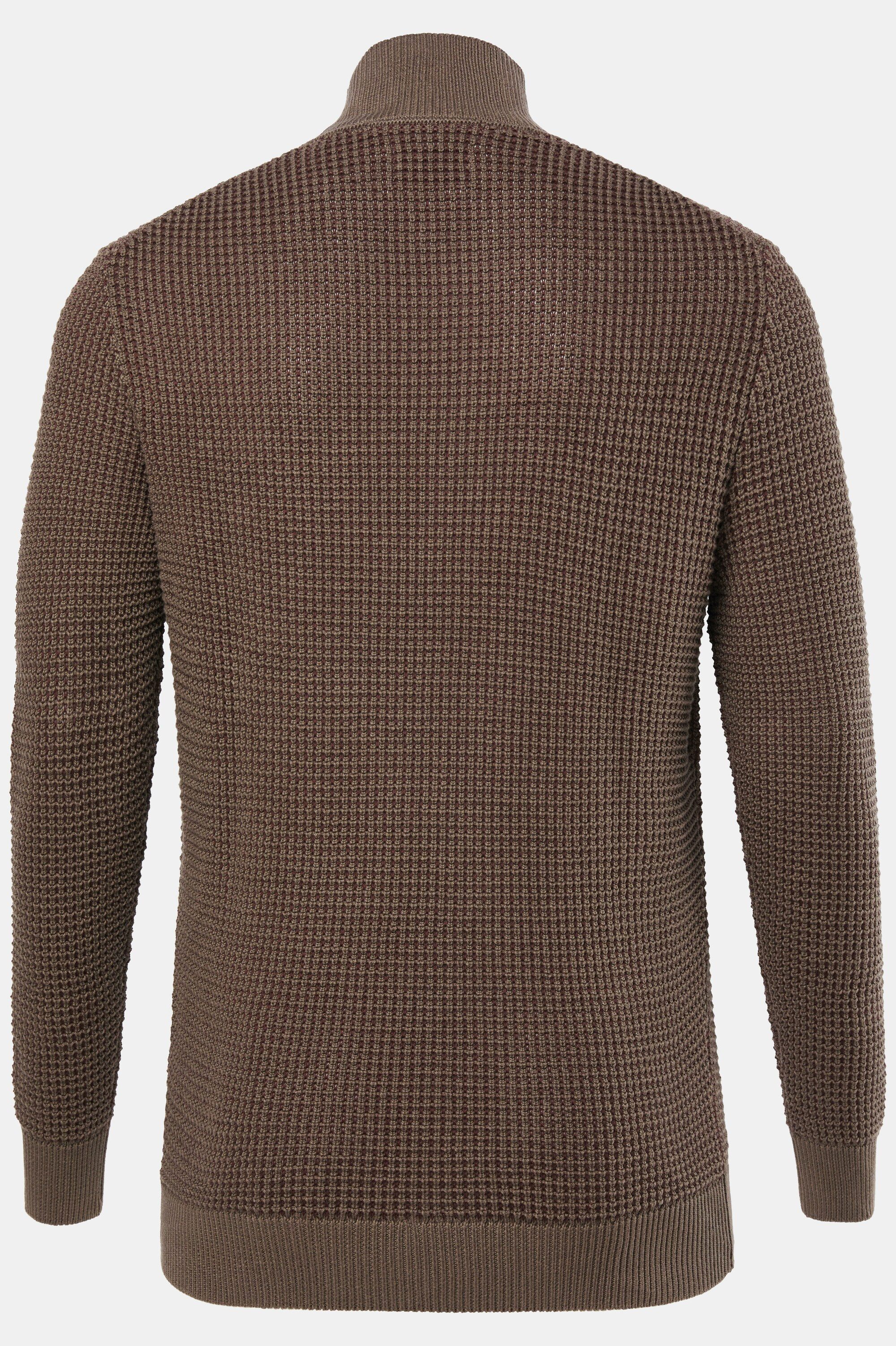 JP1880 Rundhalspullover Rollkragen-Pullover Strukturstrick
