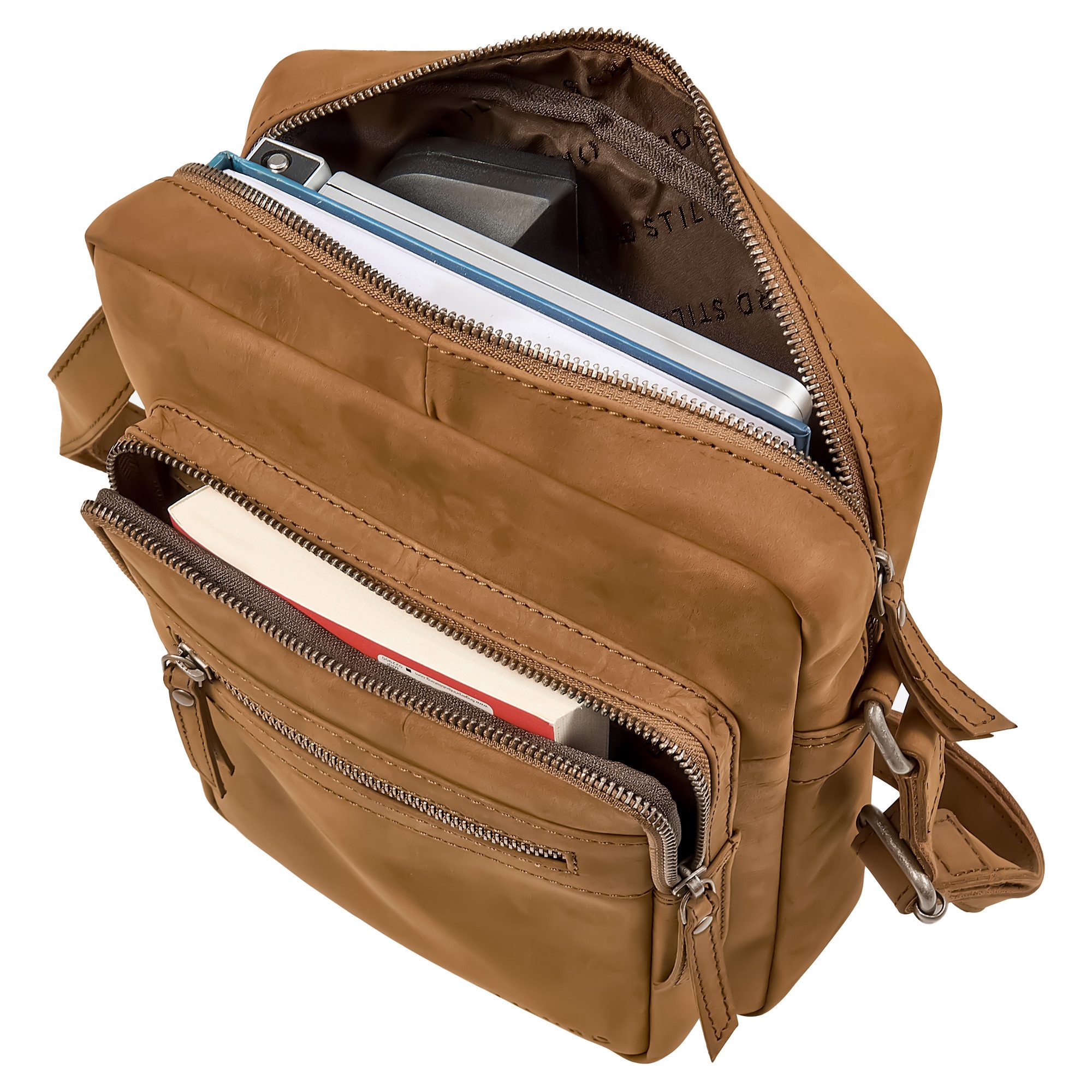 STILORD Schultertasche "Lyon" Umhängetasche Herren Klein Leder