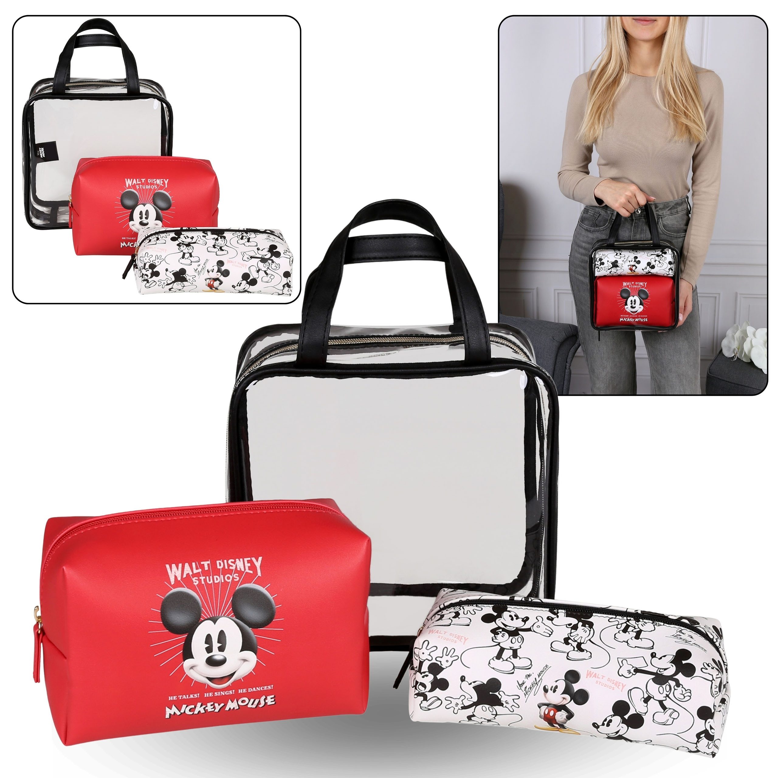 Sarcia.eu Kosmetiktasche Mickey Mouse Rot-weißes Kulturbeutel günstig online kaufen