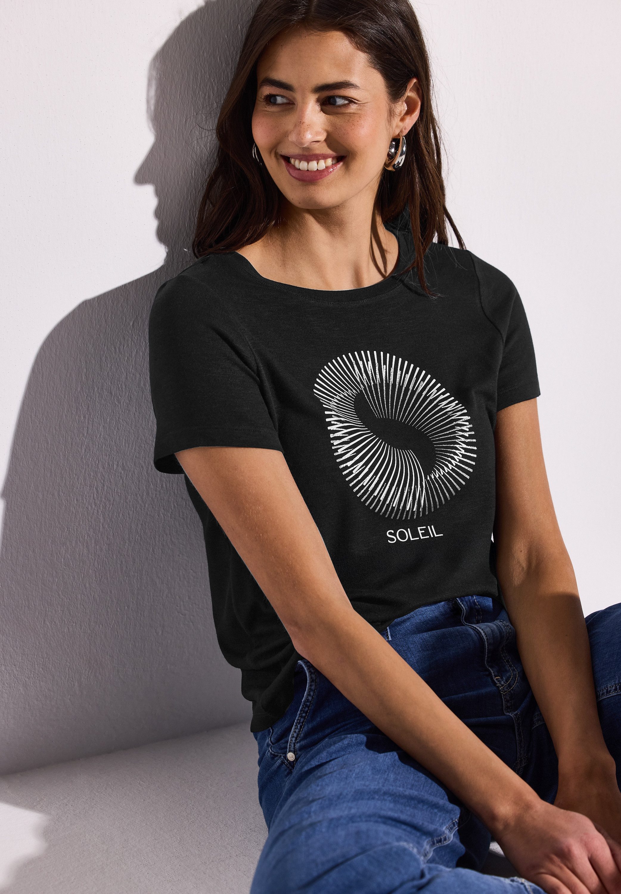 STREET ONE Print-Shirt mit Rundhalsausschnitt