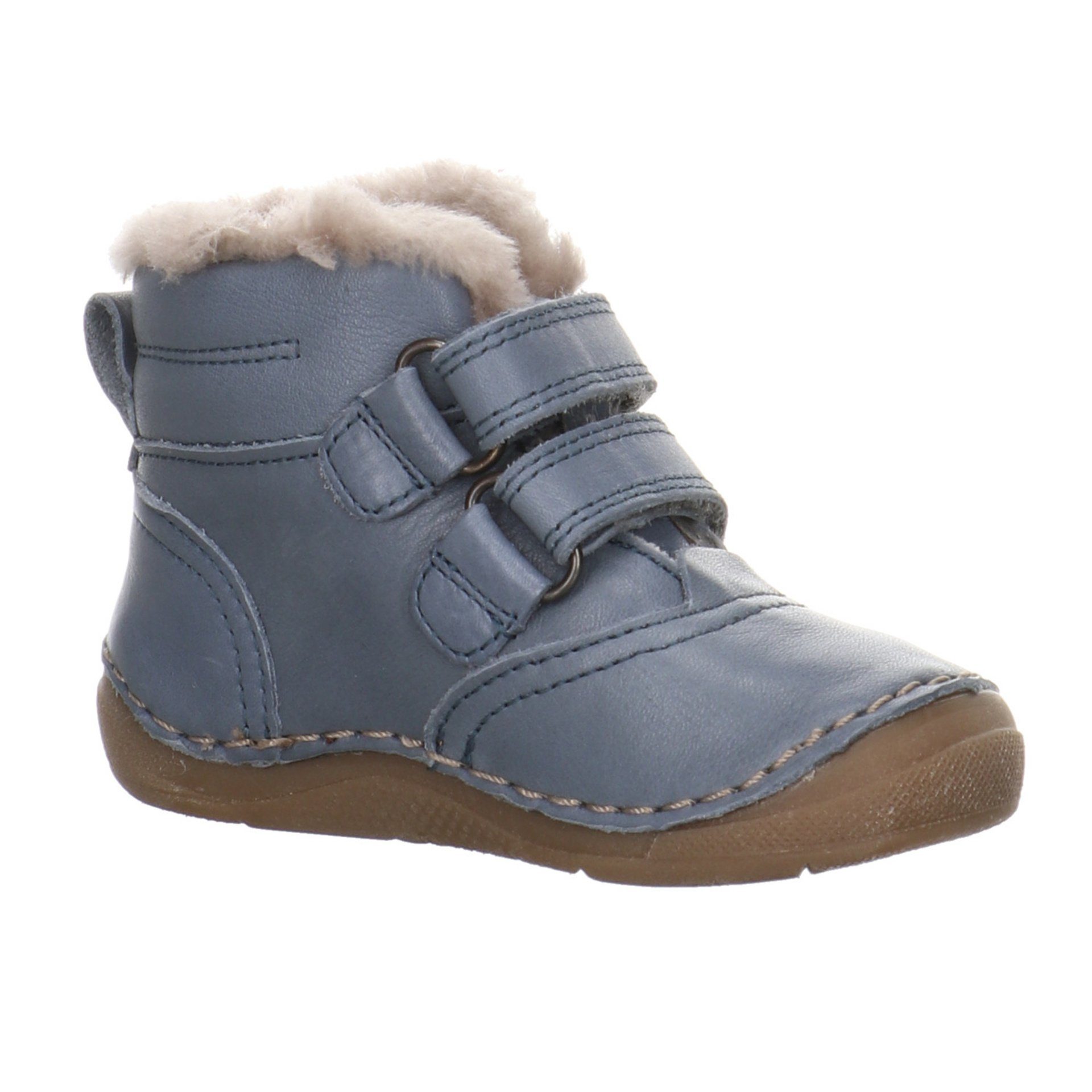 froddo® Baby blau-mittel Boots Lederkombination Stiefel Krabbelschuhe Lauflernschuhe Paix