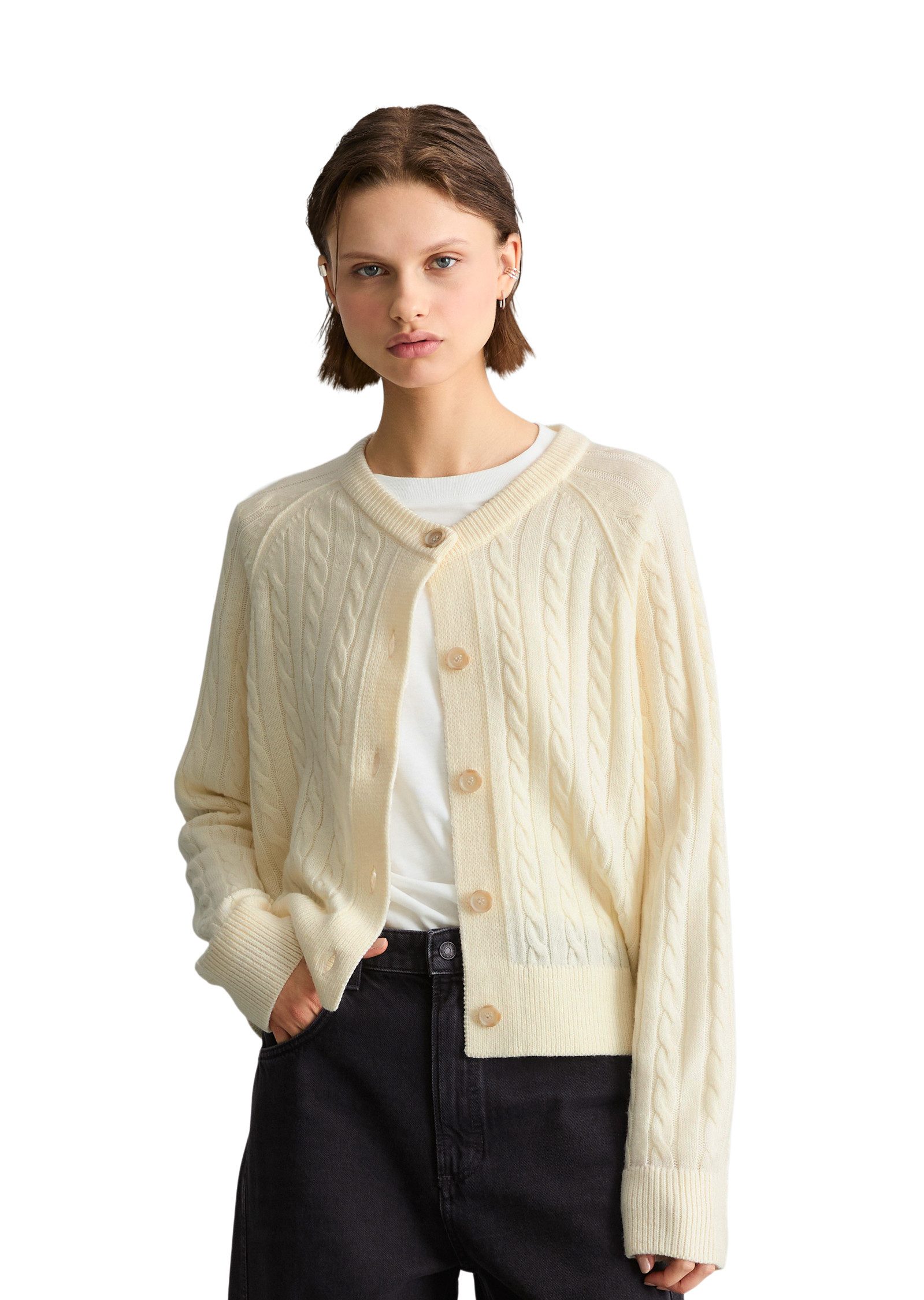 Marc O'Polo DENIM Cardigan aus Schurwoll-Mix